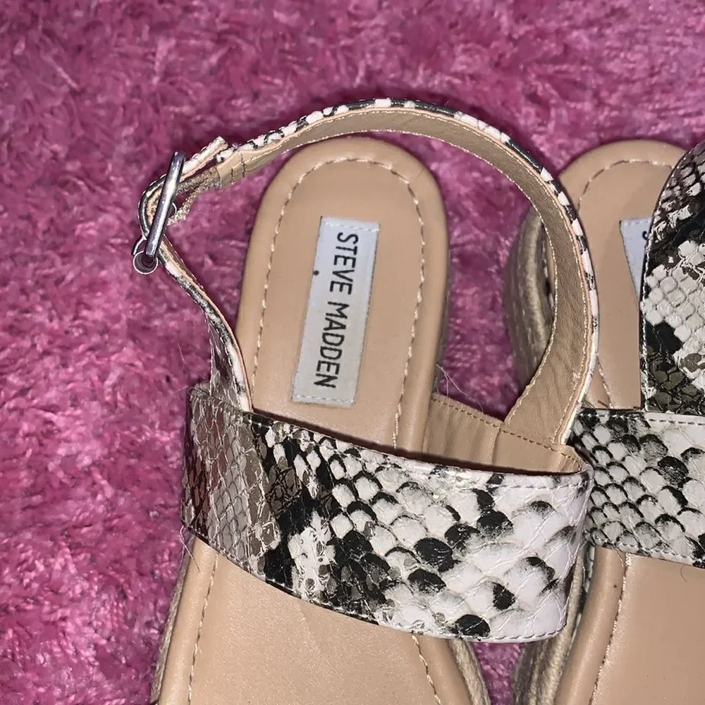 Steve Madden Snakeskin Platform Sandals